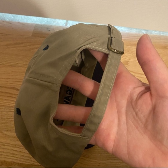 Vintage Megavolt Strapback Tan Hat Electrocycles Disney Darkwing Duck Tan Blue - Picture 10 of 10